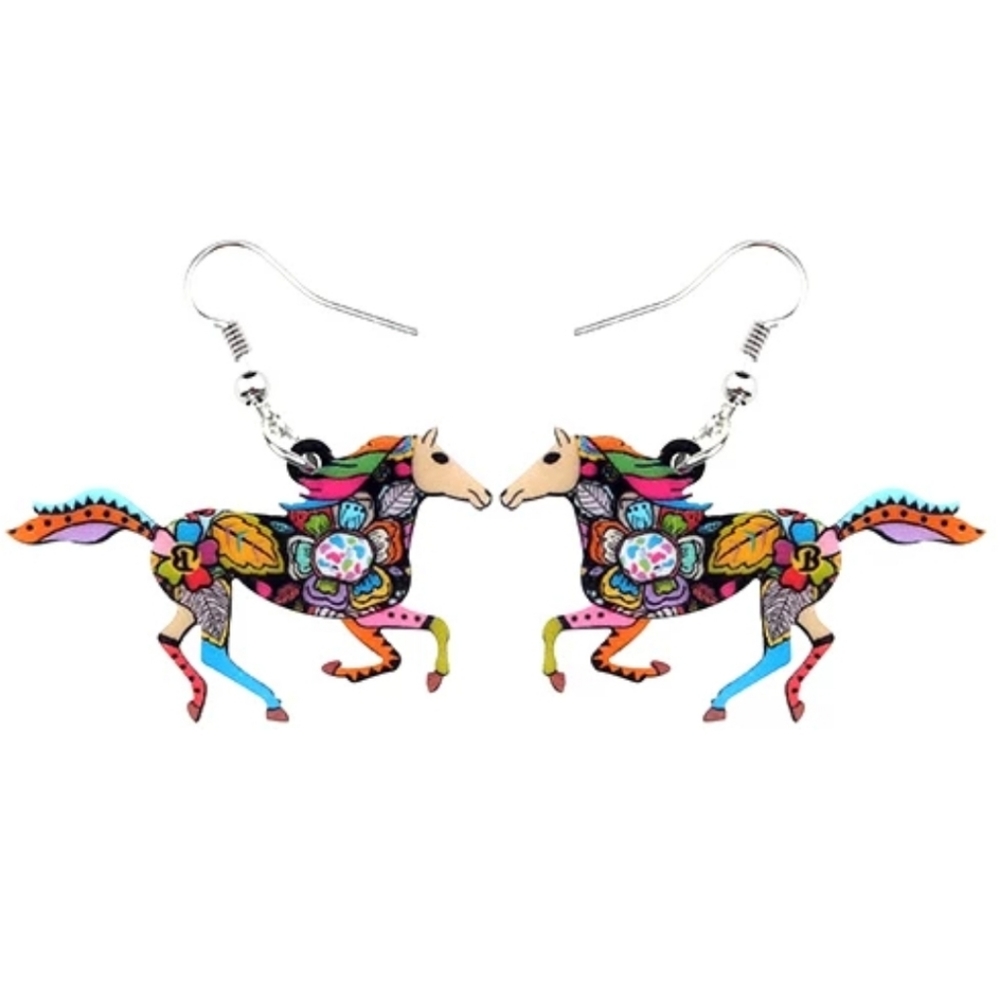 Horse Earrings. Western. Country Cowgirl. Rodeo - Picture 3 of 8